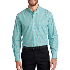 Port Authority Long Sleeve Gingham Easy Care Shirt: PO-S654